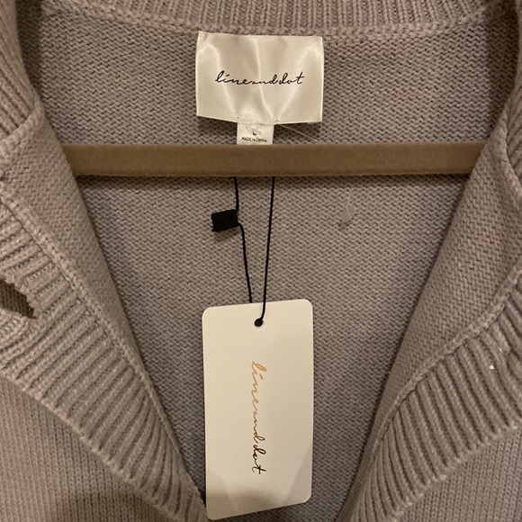 Line and Dot Sweater Romper - Picture 3 of 3